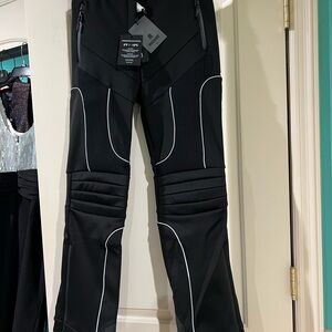 Mackage Maika Black Ski Pants with White Accents (Size Medium)